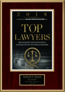 Framed plaque recognizing top lawyers