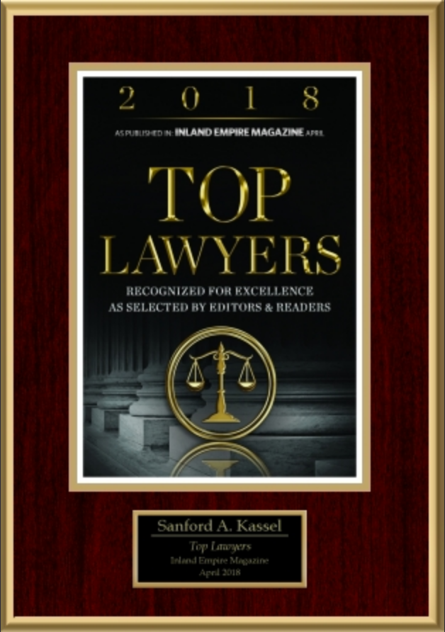 Framed plaque recognizing top lawyers