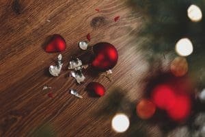 broken Christmas balls