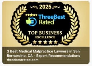 Three Best Rated Medical Malpractice Lawyers in San Bernardino CA