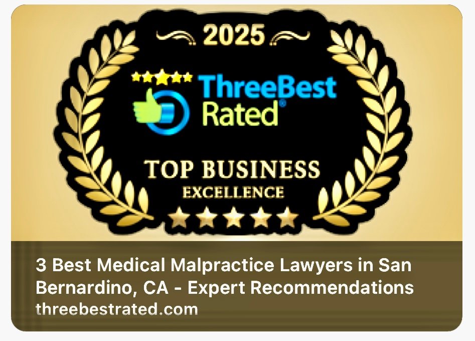 Three Best Rated Medical Malpractice Lawyers in San Bernardino CA