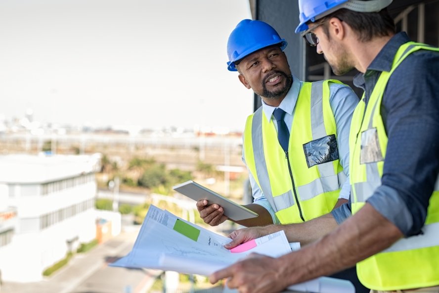 Two construction professionals