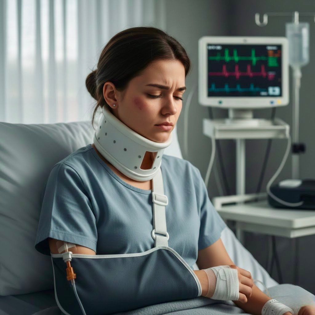 whiplash page female patient