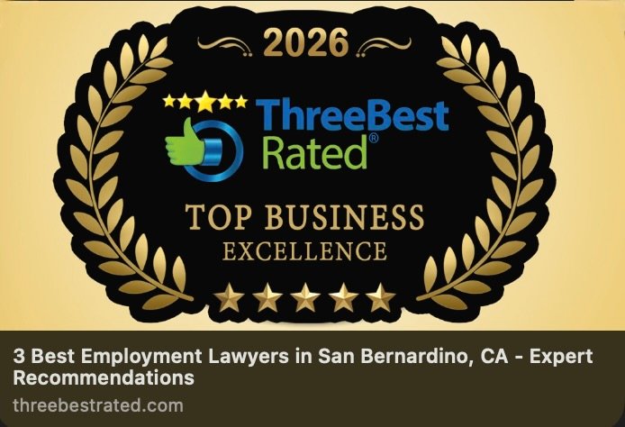 Three Best Rated Employment Lawyers in San Bernardino CA