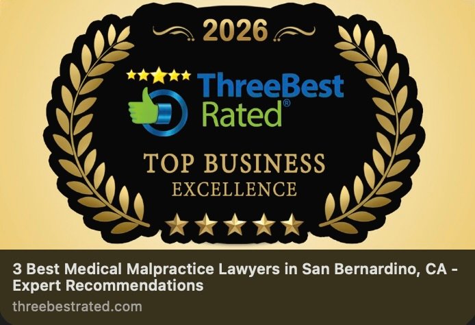 Three Best Rated Medical Malpractice Lawyers in San Bernardino CA